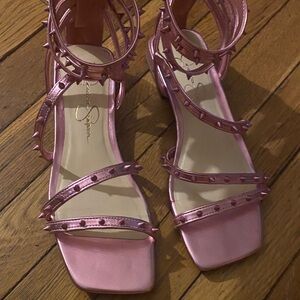 Jessica Simpson Pink Studded Sandals
